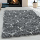 Hochflor Teppich SALSA Grau 280 x 370 cm