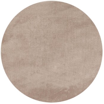 Kurzflor Teppich SKY Beige 120 cm Rund