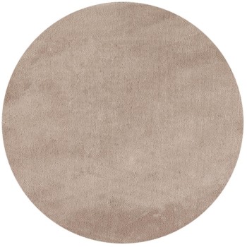 Kurzflor Teppich SKY Beige 160 cm Rund