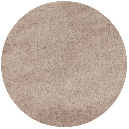 Kurzflor Teppich SKY Beige 200 cm Rund