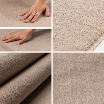 Kurzflor Teppich SKY Beige 200 cm Rund