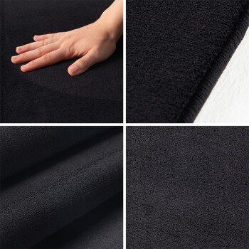 Kurzflor Teppich SKY Schwarz 160 cm Rund