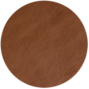 Kurzflor Teppich SKY Braun 120 cm Rund