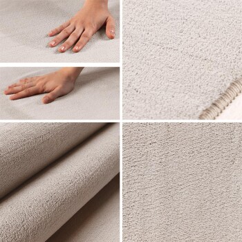Kurzflor Teppich SKY Creme 160 cm Rund
