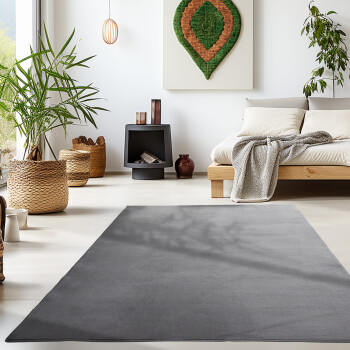 Kurzflor Teppich SKY Grau 160 cm x 230 cm
