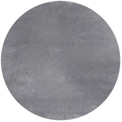 Kurzflor Teppich SKY Grau 120 cm Rund