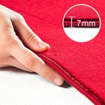 Kurzflor Teppich SKY Rot 80 x 250 cm