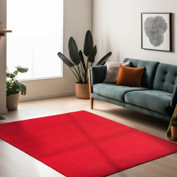 Kurzflor Teppich SKY Rot 120 cm x 170 cm