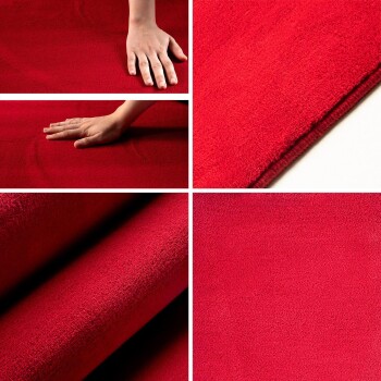 Kurzflor Teppich SKY Rot 200 cm Rund