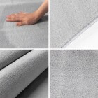Kurzflor Teppich SKY Silber 200 cm Rund