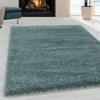 Hochflor Teppich SYDNEY Türkis 160 cm x 230 cm