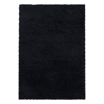 Hochflor Teppich SYDNEY Schwarz 80 x 150 cm