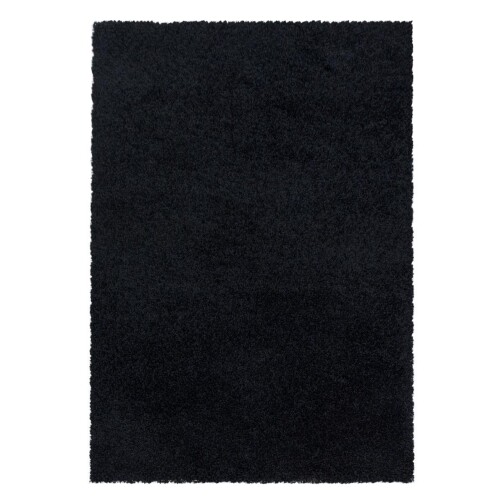Hochflor Teppich SYDNEY Schwarz 200 cm x 290 cm