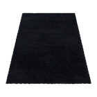 Hochflor Teppich SYDNEY Schwarz 200 cm x 290 cm