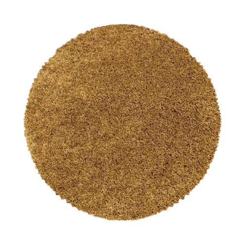 Hochflor Teppich SYDNEY Gold 80 cm Rund