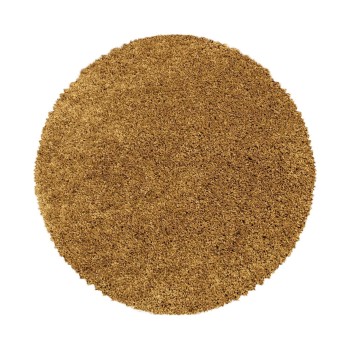 Hochflor Teppich SYDNEY Gold 80 cm Rund
