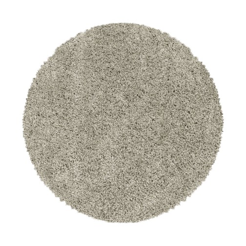 Hochflor Teppich SYDNEY Natur 120 cm Rund