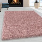 Hochflor Teppich SYDNEY Rosa 300 cm x 400 cm
