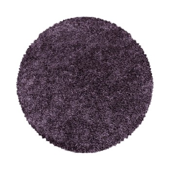 Hochflor Teppich SYDNEY VIOLETT 120 cm Rund