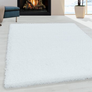Hochflor Teppich SYDNEY Weiß 240 x 340 cm