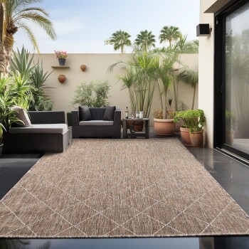 Outdoor Teppich ZAGORA Beige 120 cm x 170 cm