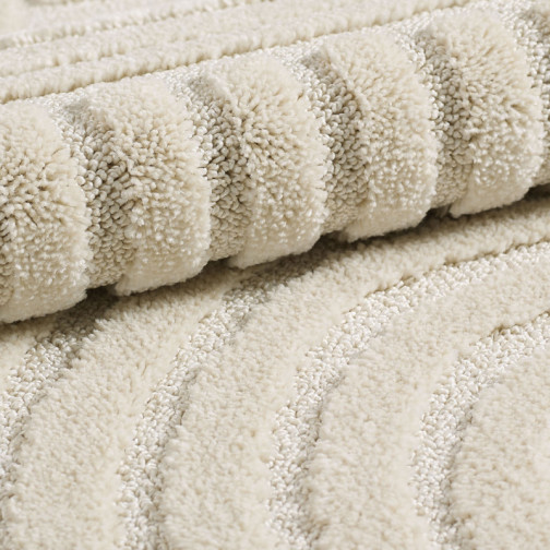 Hochflor Teppich ART Creme 160 x 160 cm Rund