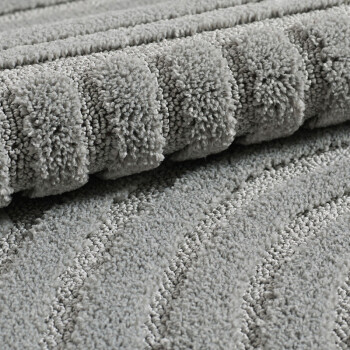 Hochflor Teppich ART Silber 120 x 120 cm Rund