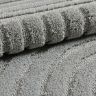 Hochflor Teppich ART Silber 120 x 120 cm Rund
