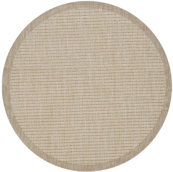 Outdoor Teppich GIZA Beige 200 x 200 cm Rund