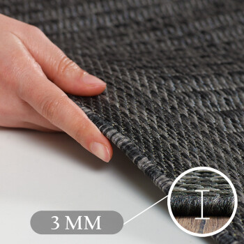 Outdoor Teppich GIZA Schwarz 60 x 100 cm