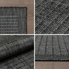 Outdoor Teppich GIZA Schwarz 60 x 100 cm