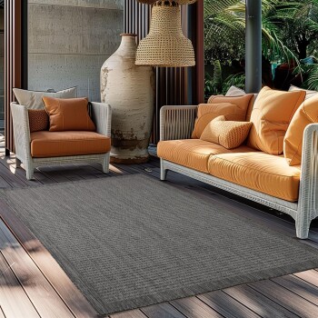 Outdoor Teppich GIZA Schwarz 80 x 250 cm