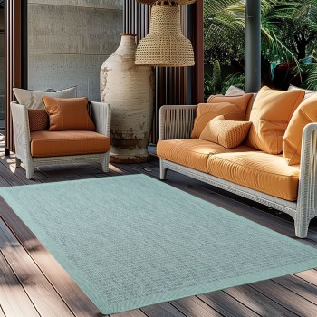 Outdoor Teppich GIZA Blau 200 x 200 cm Rund