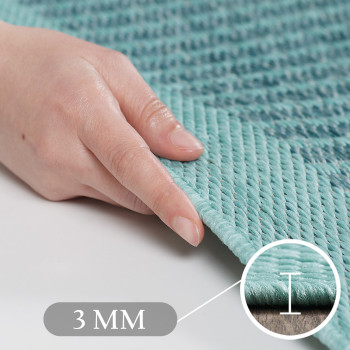 Outdoor Teppich GIZA Blau 200 x 200 cm Rund