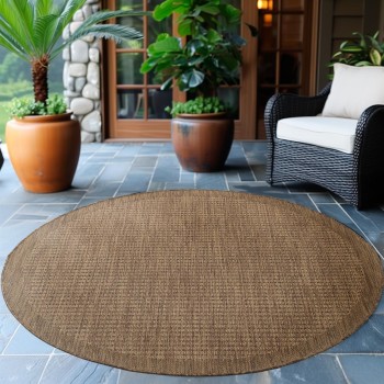 Outdoor Teppich GIZA Braun 200 x 200 cm Rund