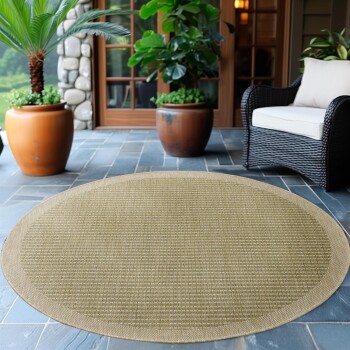 Outdoor Teppich GIZA Grün 120 x 120 cm Rund