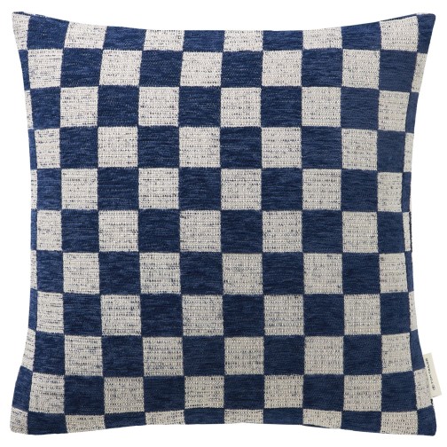 Tom Tailor Checkerbox navy Zierkissenhülle 45x45cm