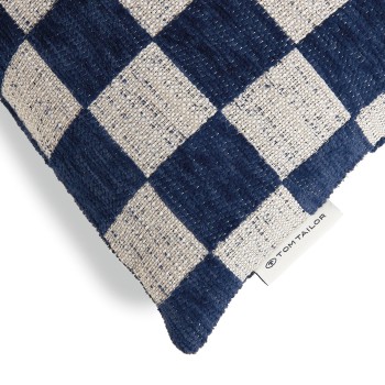 Tom Tailor Checkerbox navy Zierkissenhülle 45x45cm