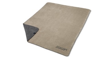 JOOP! MELANGE-DoubleFace Plaid / Decke Sand-Stein 150 x...