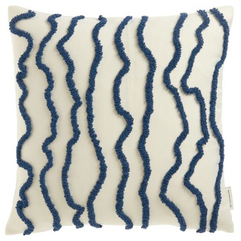 Tom Tailor Zierkissenhülle Wavy blau 45x45cm
