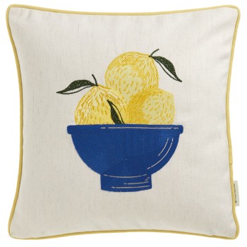 Tom Tailor Zierkissenhülle Lemons zitrone 38x38cm