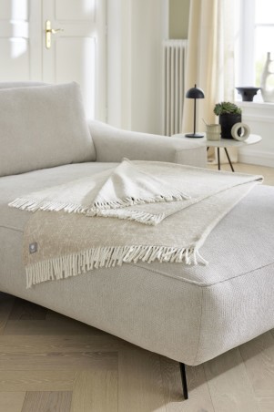 Musterring Decke / Plaid Ease beige 140x200cm