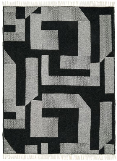 Musterring Decke / Plaid Slow schwarz 140x200cm