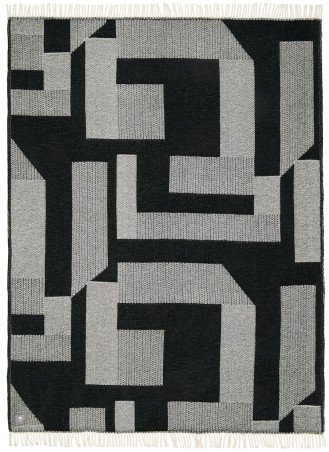 Musterring Decke / Plaid Slow schwarz 140x200cm