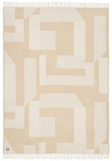 Musterring Decke / Plaid Slow beige 140x200cm