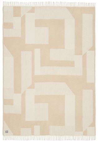 Musterring Decke / Plaid Slow beige 140x200cm