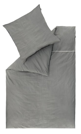 Musterring Bettwäsche Twist grau 155x220cm