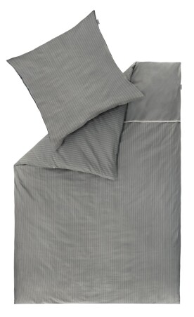 Musterring Bettwäsche Twist grau 155x220cm