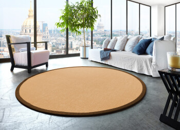 Sisal Premium Teppich ASTRA Manaus chablis/coffee Rund 160cm
