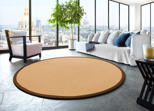Sisal Premium Teppich ASTRA Manaus chablis/coffee Rund 200cm